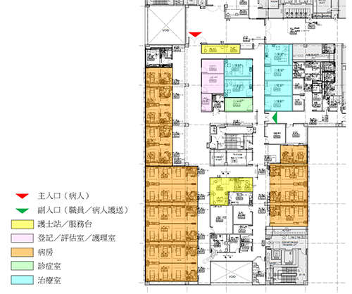 31或32床病房模組布局圖