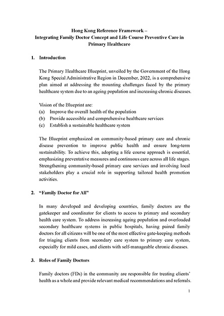 Life Course Preventive Care - Core Document